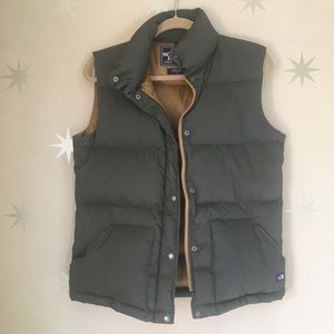 Olive North Face puffer vest